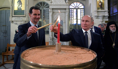 Russian President Vladimir Putin and his Syrian counterpart Bashar al-Assad